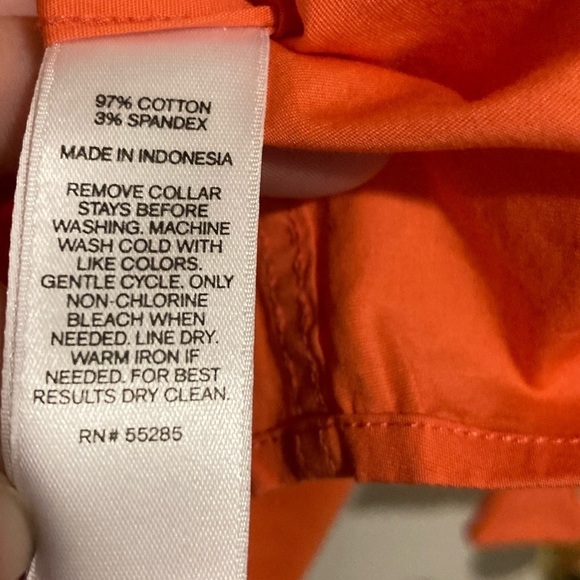 Express 1MX Men’s Button-down business shirt collared shirt orange size M - Picture 6 of 9